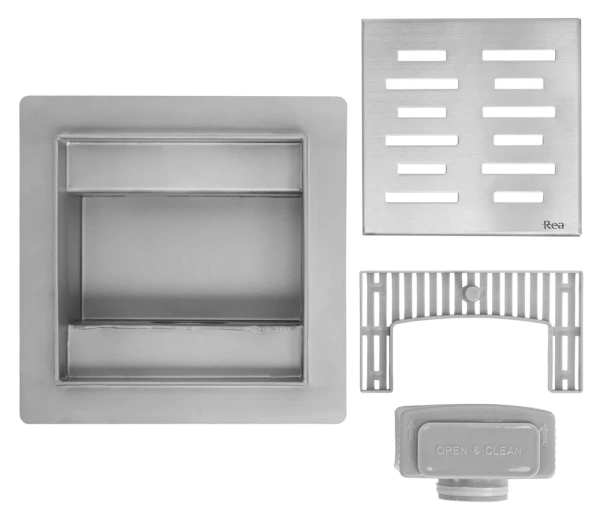 Трап для душа Rea Line REA-G6204 nikiel matt (12х12)