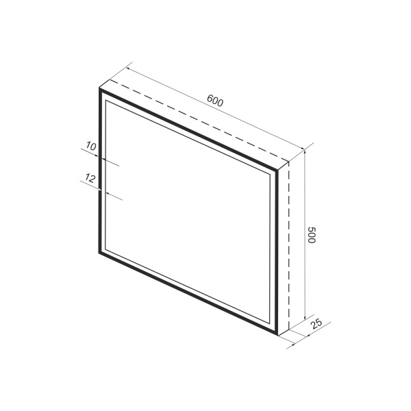 Зеркало Wellsee 7 Rays' Spectrum с LED-подсветкой 60х50