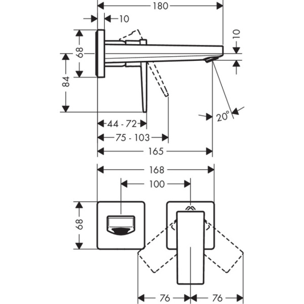 Смеситель встраиваемый Hansgrohe Metropol 32525000