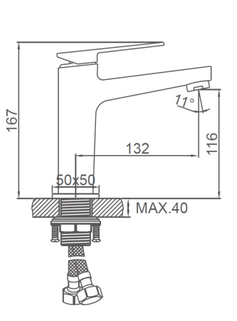 Смеситель Ledeme L1078G