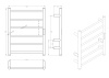 Полотенцесушитель электрический Roxen Caspia 11070-5063C 50х63