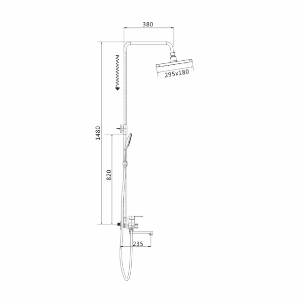 Душевая система Shevanik S8136F Душевая система Shevanik S8136F