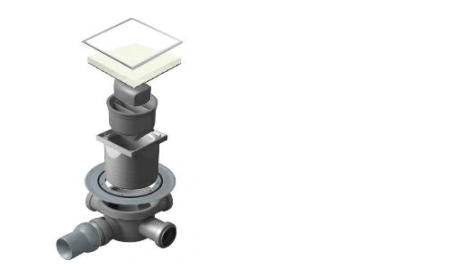 Точечный трап Pestan Confluo Dry 3 White Glass 10x10 with flange, 13000326