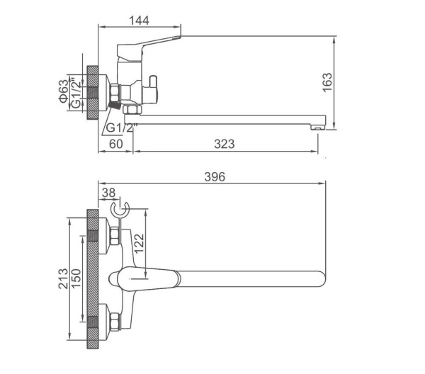 Смеситель с ручным душем Ledeme L2261B Смеситель с ручным душем Ledeme L2261B
