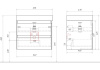 Тумба подвесная под умывальник Aqwella Geometria 65 серая с 2 ящиками