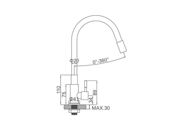 Кран для холодной воды Ledeme L74195-2