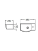 Умывальник WW AISBACH 7945 GL-WT L