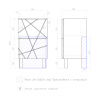 Тумба напольная под умывальник Vigo Geometry 50 бетон