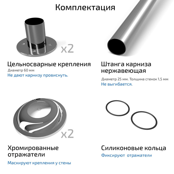 Карниз Triton прямой 120 см