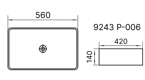 Умывальник Axus 9243 P-006