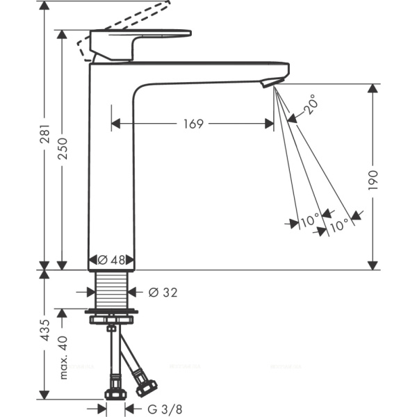Смеситель Hansgrohe Vernis Blend 71582670