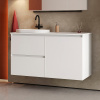 Столешница под умывальник Belux Luna Jazz Oval 560 120 белый матовый