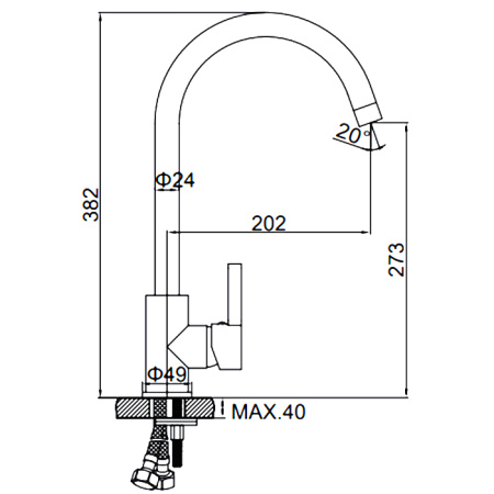 Смеситель Ledeme 4299-300
