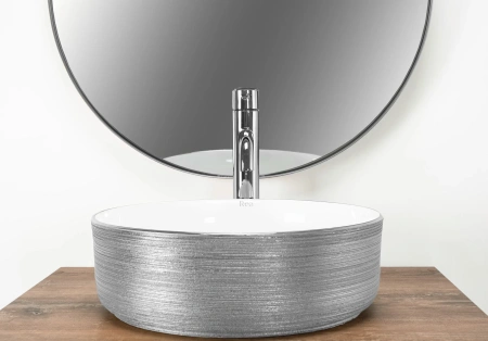 Умывальник Rea Sami Brush Silver U3304