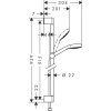 Душевой гарнитур Hansgrohe Croma Select E 1jet 26594400