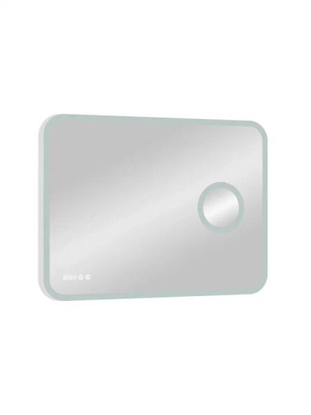 Зеркало Continent Bliss LED с увеличительным зеркалом и часами 120х80