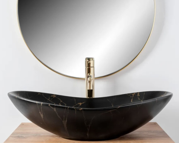 Умывальник Rea Royal 60 Black Marble matt U7478