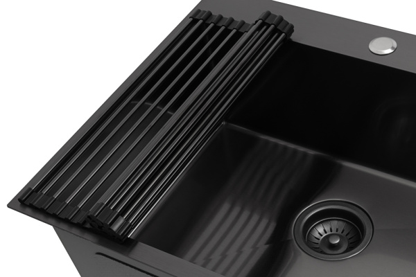 Кухонная мойка Arfeka Eco AR Black 50х50 с роллер-матом и дозатором