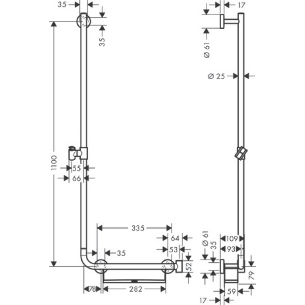 Душевая штанга Hansgrohe Unica Comfort 26403400