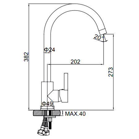 Смеситель Ledeme 4299W