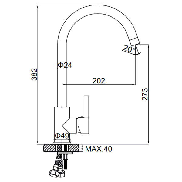 Смеситель Ledeme 4299W Смеситель Ledeme 4299W