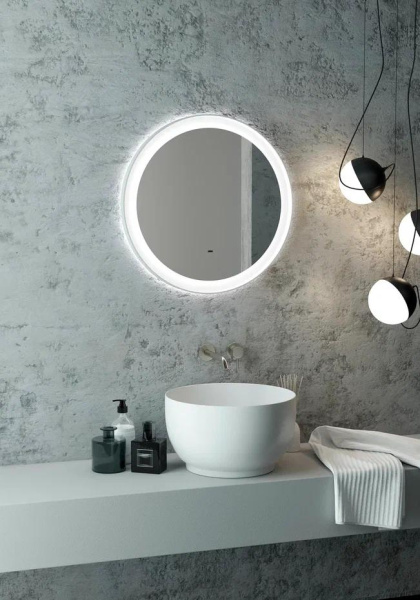 Зеркало Continent Planet White LED (холодная подсветка) с бесконтактным сенсором 60х60