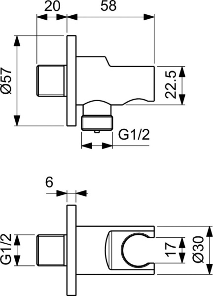 Подключение душевого шланга Ideal Standard IdealRain BC807XG