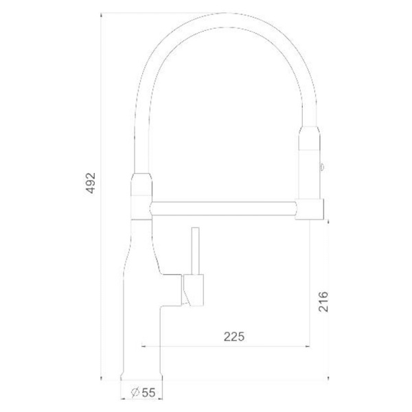Смеситель с гибким изливом Gappo G4398-51