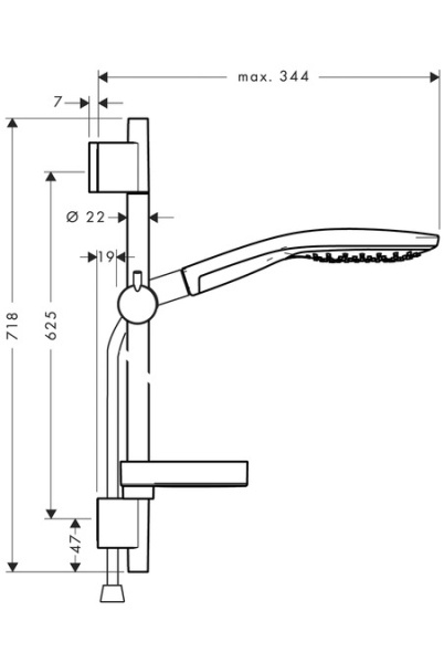 Душевой гарнитур Hansgrohe Raindance Select 3jet 27802000 с мыльницей