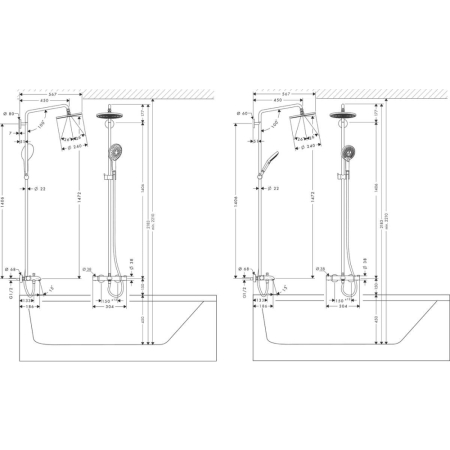 Душевая система термостатическая Hansgrohe Raindance Select S Showerpipe 1jet 27117000