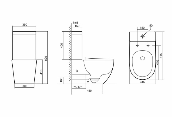 Напольный унитаз Triton Pro Tornado Corso TR-CO-3806 Напольный унитаз Triton Pro Tornado Corso TR-CO-3806