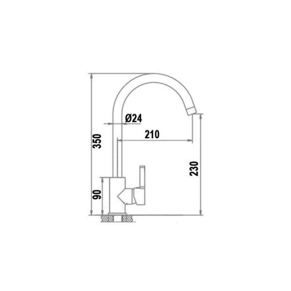 Смеситель для кухни Wisent WP49098-3 Смеситель для кухни Wisent WP49098-3