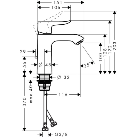 Смеситель Hansgrohe Metris 110 31203000
