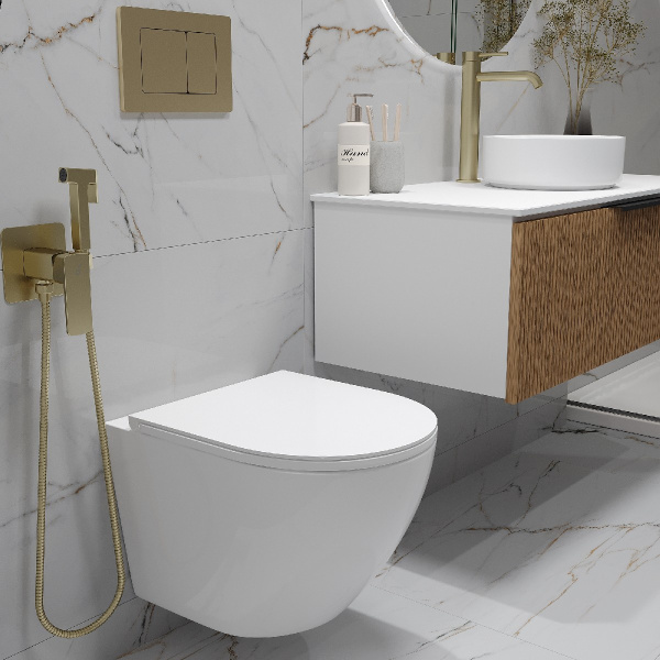 Комплект инсталляции Oliveeka OL-MQ-003 с унитазом OL-6016 и кнопкой OL-E12-BG