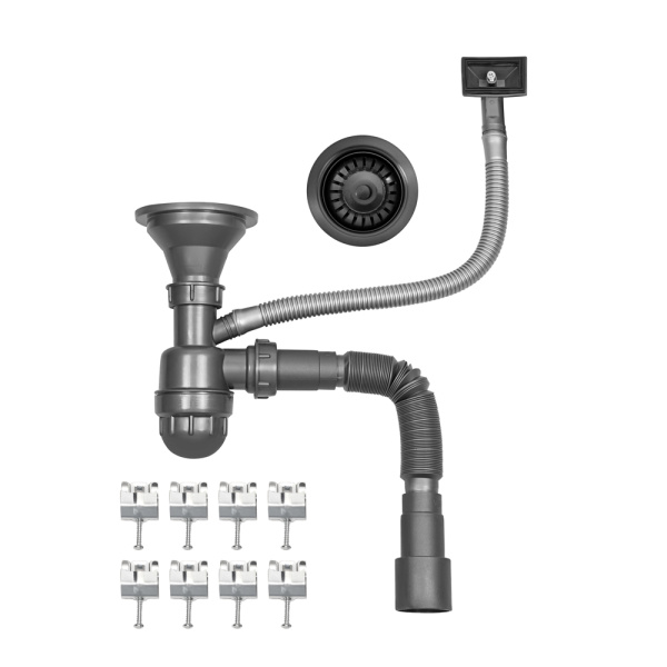 Кухонная мойка Arfeka Eco AR Black PVD Nano Decor Volcaniс Rock 55х50