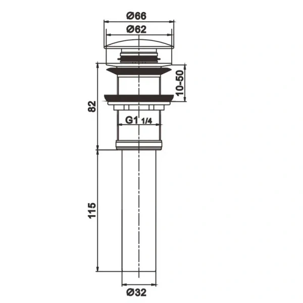 Донный клапан Rose RS11