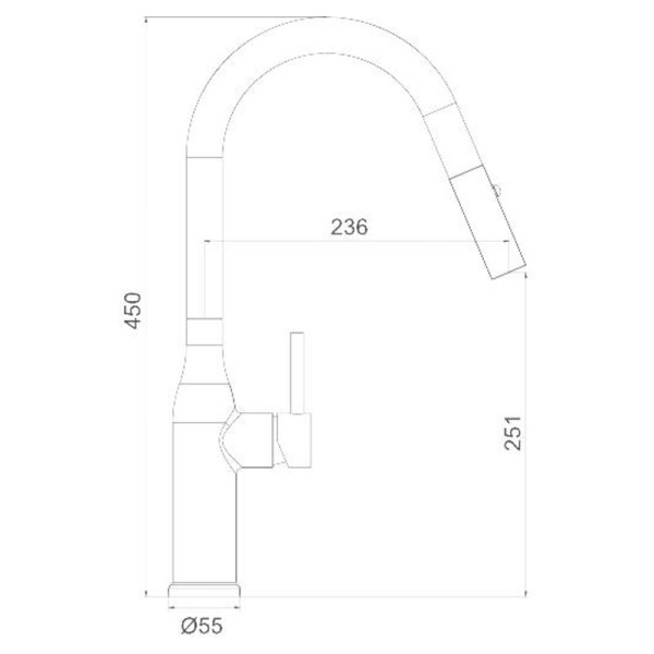 Смеситель с выдвижным изливом Gappo G4398-46