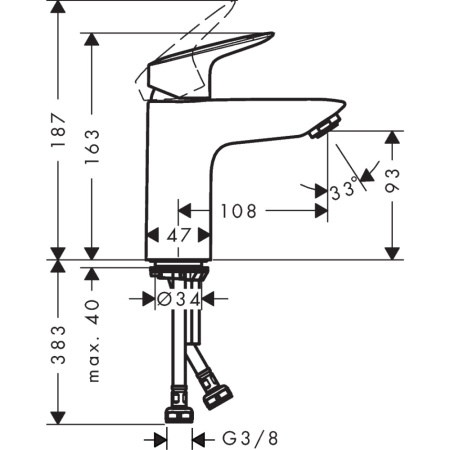 Смеситель Hansgrohe Logis 100 71107000
