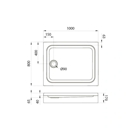 Душевой поддон Triton ПД46 100х80
