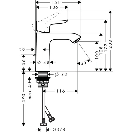 Смеситель Hansgrohe Metris 110 31080000