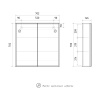 Шкаф зеркальный Volna Geometry 70х70