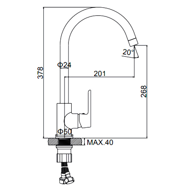 Смеситель Ledeme 4077W Смеситель Ledeme 4077W