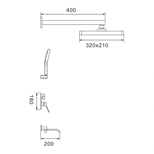 Душевая система Shevanik S4035