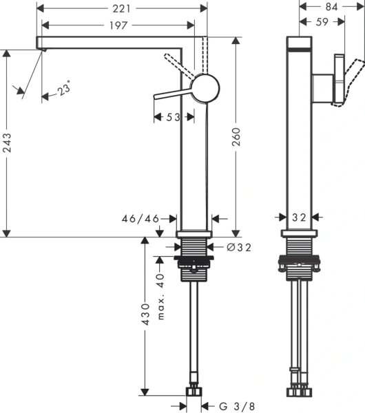 Смеситель Hansgrohe Tecturis 73070000