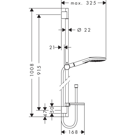 Душевой гарнитур Hansgrohe Raindance Select E 3jet 26621400 с мыльницей