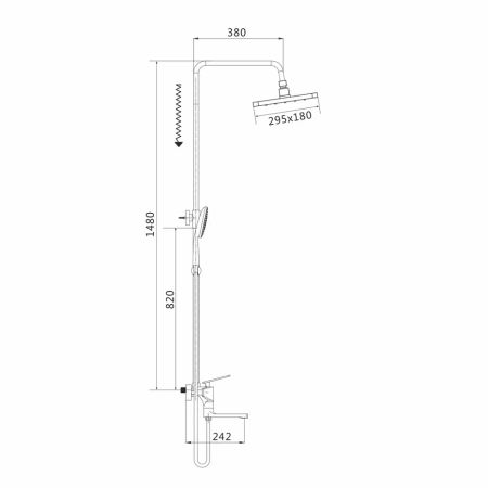 Душевая система Shevanik S8036F