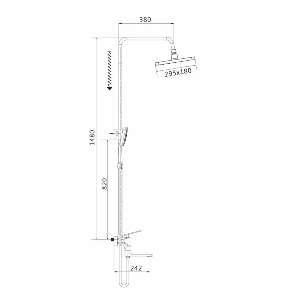 Душевая система Shevanik S8036F Душевая система Shevanik S8036F