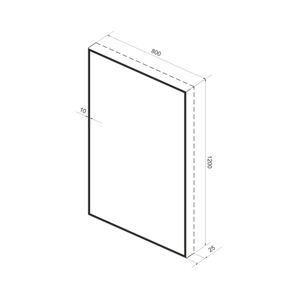 Зеркало Wellsee 7 Rays' Spectrum с фоновой LED-подсветкой 80х120
