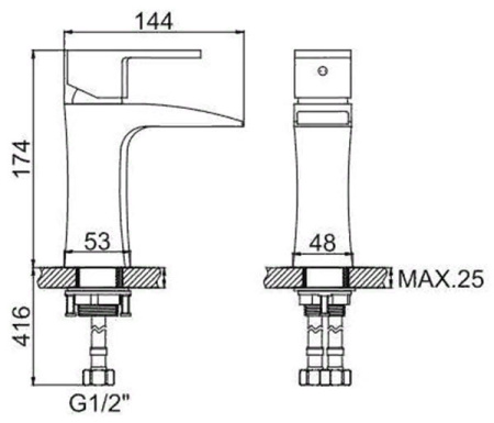 Смеситель для умывальника Gerhans K11017