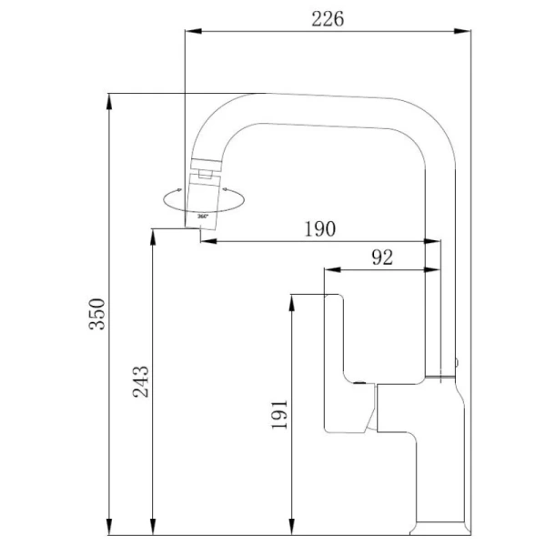 Смеситель для кухни Voda Column CLM519 Смеситель для кухни Voda Column CLM519